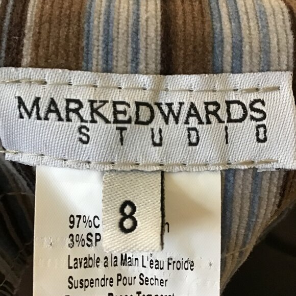 Mark Edwards Studio Belted Corduroy Pencil Skirt Size 8 - Picture 11 of 12